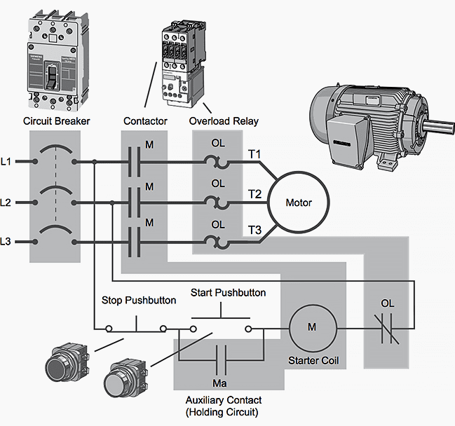 Ge Motor Starter Wiring Diagram from electrical-engineering-portal.com