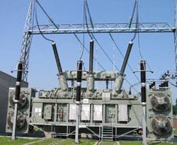 Transformer with 420kV RIP bushings Transformer with 420kV RIP bushings
