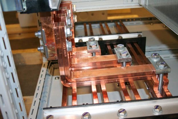 System with two copper bus bars