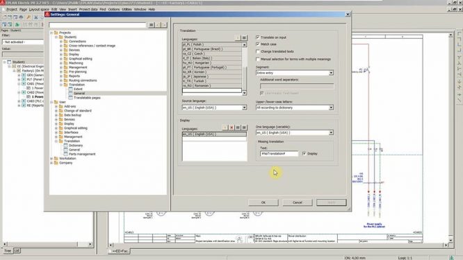 Electrical Panel Design in EPLAN: Translation for Multilingual Projects