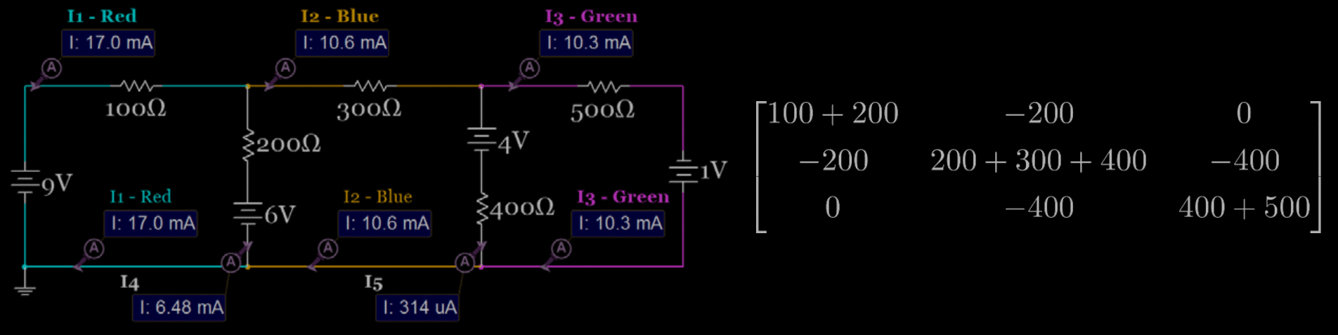 Practice Problems for DC Branch-Current Analysis