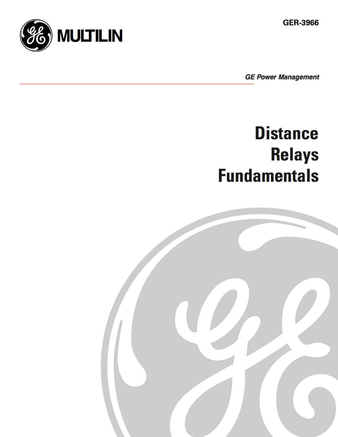 Distance Relay Fundamentals by GE