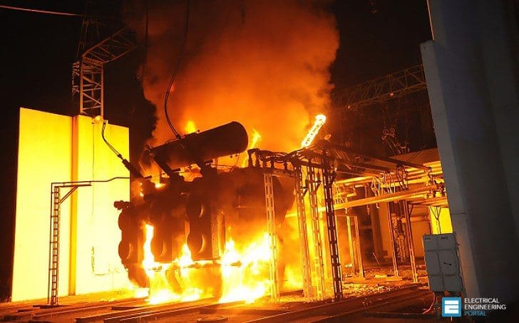 substation fire explosion