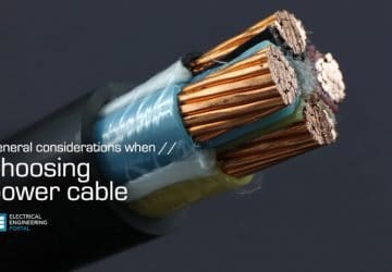 General considerations when choosing power cable