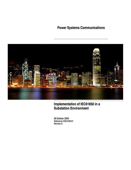 Implementation of IEC61850 in a Substation Environment - Victoria University