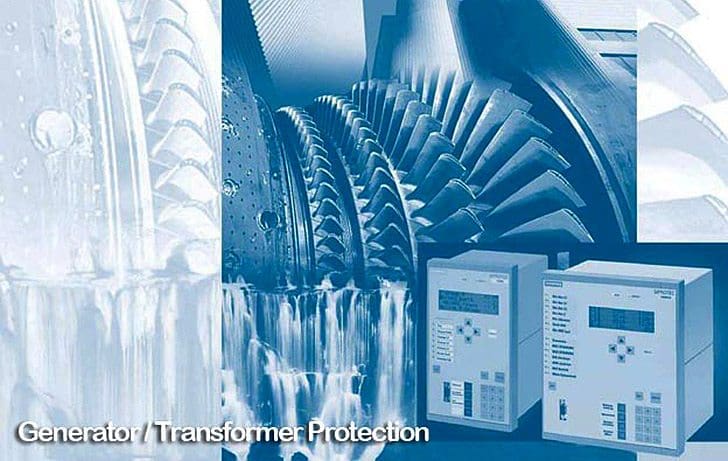 Protection of generators and transformers (Siprotec numerical protection relays)