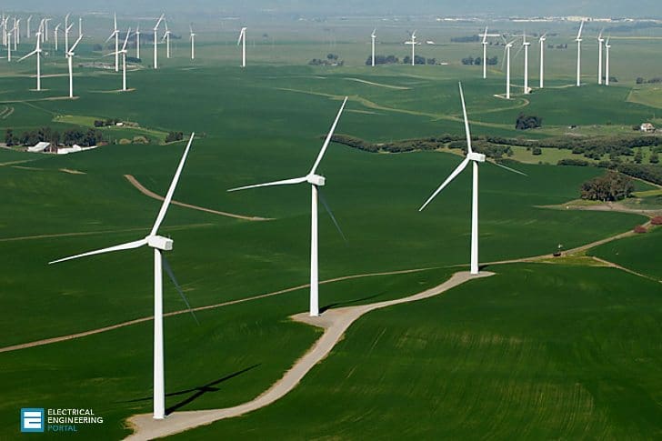 Windmills positioned to take advantage of the frequent and reliable winds