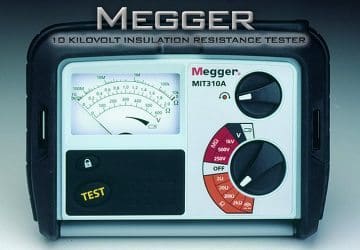 Megger MIT1020 10-kV insulation resistance testers are all designed specifically to assist the user with the testing and maintenance of high voltage equipment