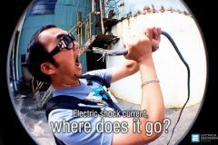 Electric shock current, where does it go?