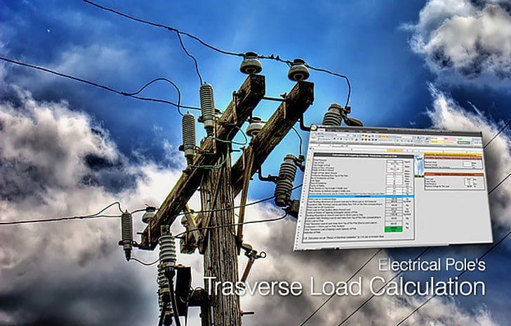 Electrical Pole's Trasverse Load Calculation Spreadsheet