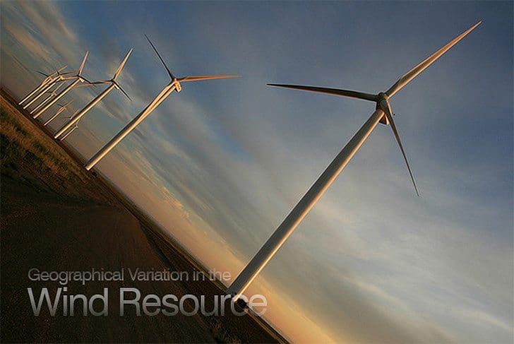 Geographical Variation in the Wind Resource