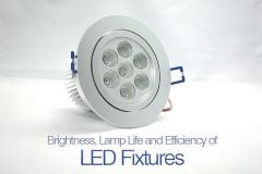 Brightness, lamp life and efficiency of LED fixtures