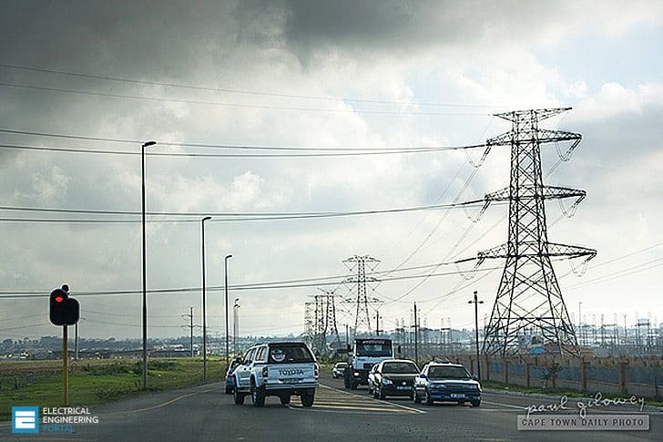 Power lines, Cape Town, South Africa