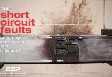 Main short circuit faults occurring in networks and machines