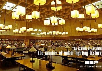 An example of calculating the number of indoor lighting fixtures