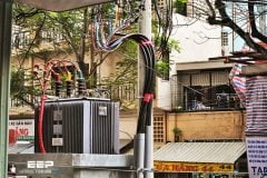 Mineral oil-filled distribution transformer as one of the main part of electrical supply system