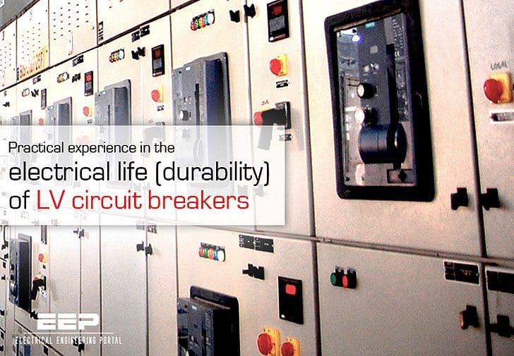 Electrical life (durability) of LV circuit breakers due to the switching operations