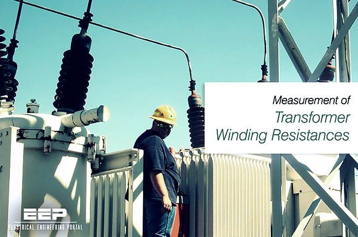 Measurement of the transformer winding resistances