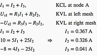 Currents I1, I2 and I3