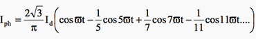 Six-pulse bridge current formula