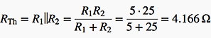 Thévenin’s equivalent resistance RTh