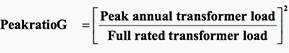 Transformer peak ratio