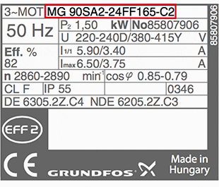 Motor type designation