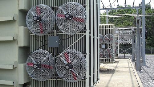 Transformer cooling fans