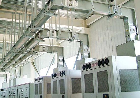 Busbar trunking systems connected to LV switchgear