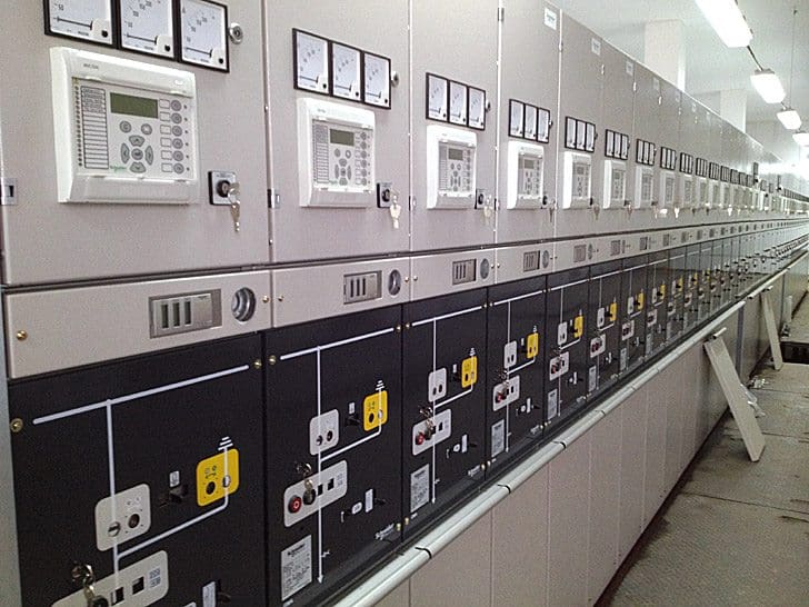 Switchgear cells of a Schneider Electric's new generation of MV GIS switchgear "GMA Efficient" for the needs substation 110/10 kV "Kirova-2"