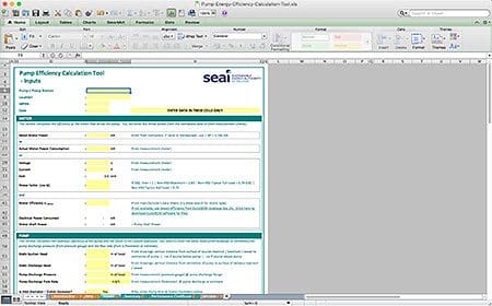 Pump Efficiency Calculation Tool