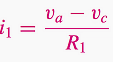 Node voltage method, the current i1