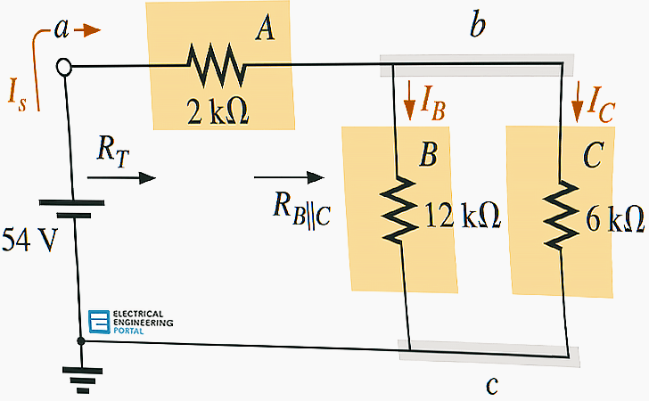 Series Parallel Circuit Solving Circuit Diagram
