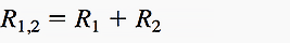 Series resistors R1 and R2