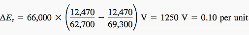 The open-circuit secondary voltage difference