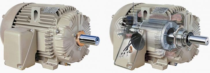 Cut-away of NEMA premium efficiency motor