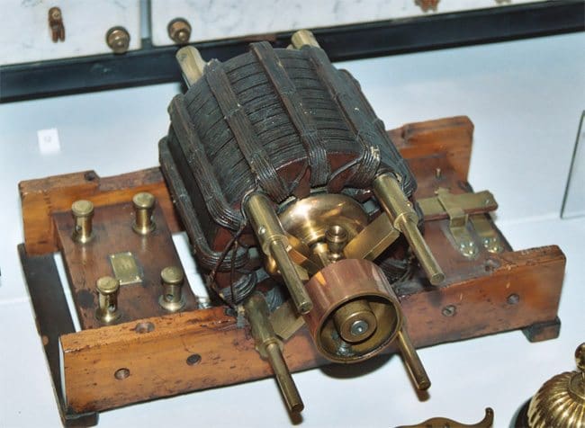 One of the original AC Tesla Induction Motors on display in the British Science Museum in London.