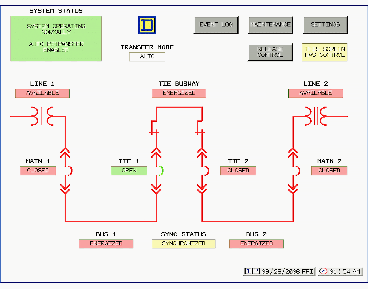 ATS Touch screen Interface