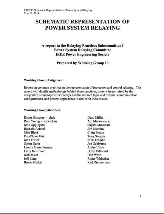 Schematic Representation Of Power System Relaying