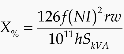 Leakage reactance in percent