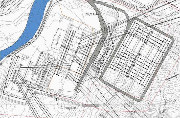 Samnanger high voltage substation, Norway