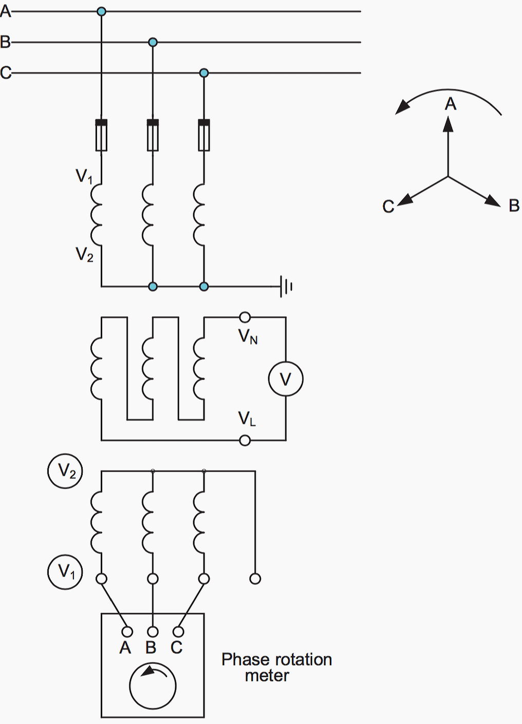 Voltage transformer phasing check