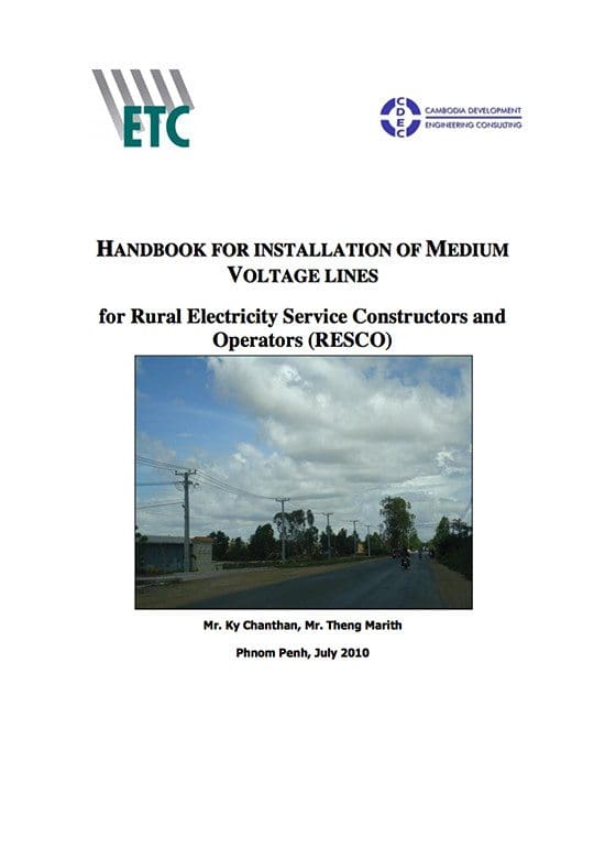 Handbook for installation of MV lines - For rural electricity service constructors and operators