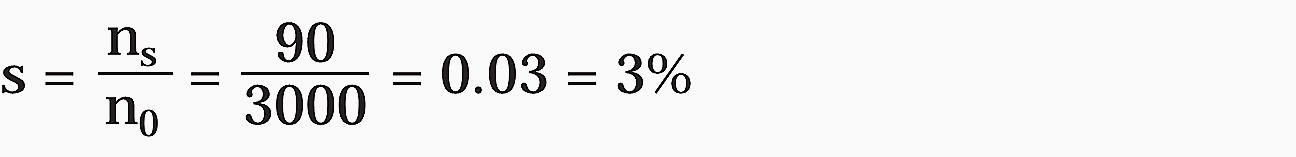 Motor slip formulae