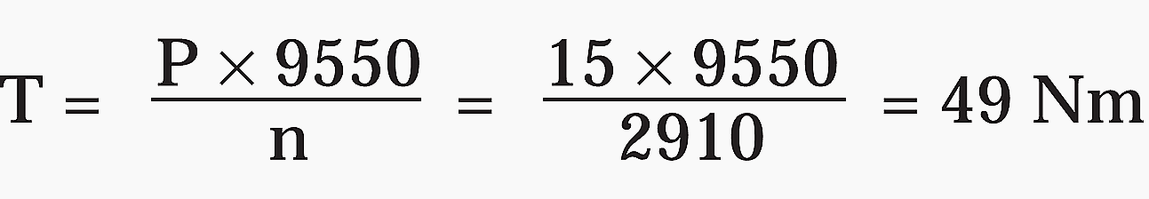 Rated motor torque formulae