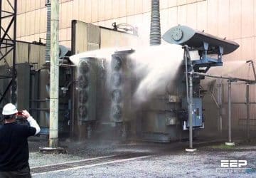 What happens when a transformer fire occurs in a substation