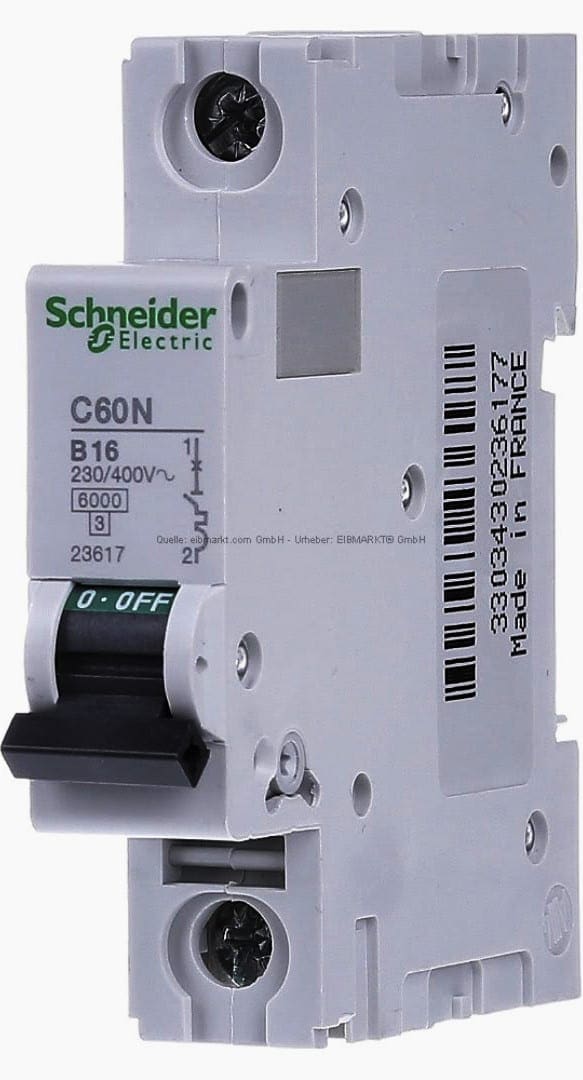 Miniature circuit breaker (MCB) 16A B 1p - type ACTI 9 Schneider Electric