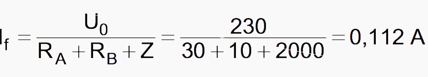 First fault current If 