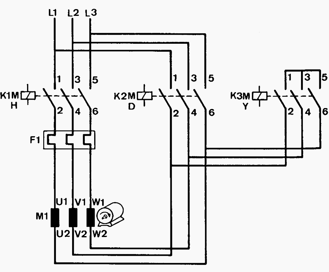 Traditional Star  Delta  motor starting method used in 