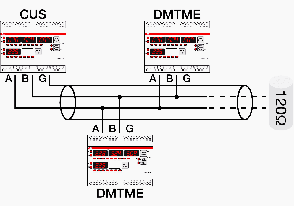 120 ohm resistance connection